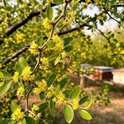 گل های کنار (سدر) در زنبورستان