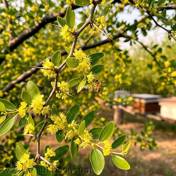 گل های کنار (سدر) در زنبورستان