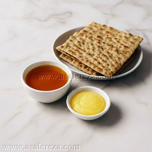 عسل و ژل رویال نان سنگک