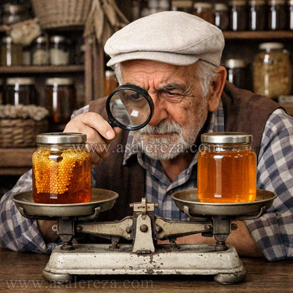 مقایسه عسل موم دار با عسل بدون موم