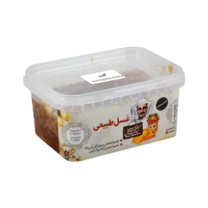 عسل گون طبیعی با موم - 500 گرم در بسته بندی مستطیل